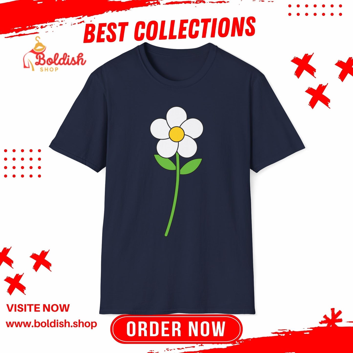 Cute Floral Unisex Softstyle T-Shirt, Casual Wear, Gift for Nature Lovers, Summer Outfit, Eco-Friendly Apparel, Birthday Gift