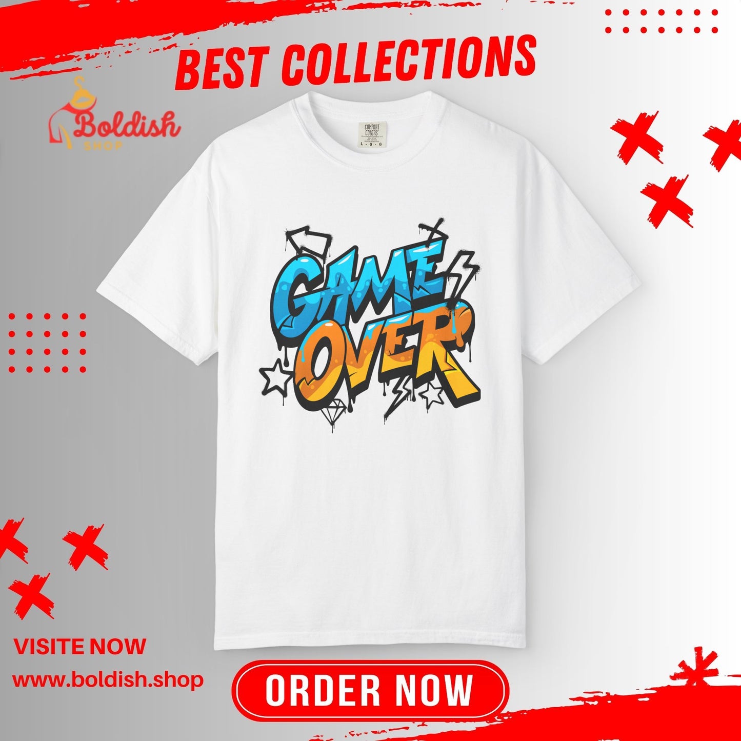 Game Over Unisex T-Shirt, Gaming Tee, Casual Wear, Gift for Gamers, Funny Graphic Shirt