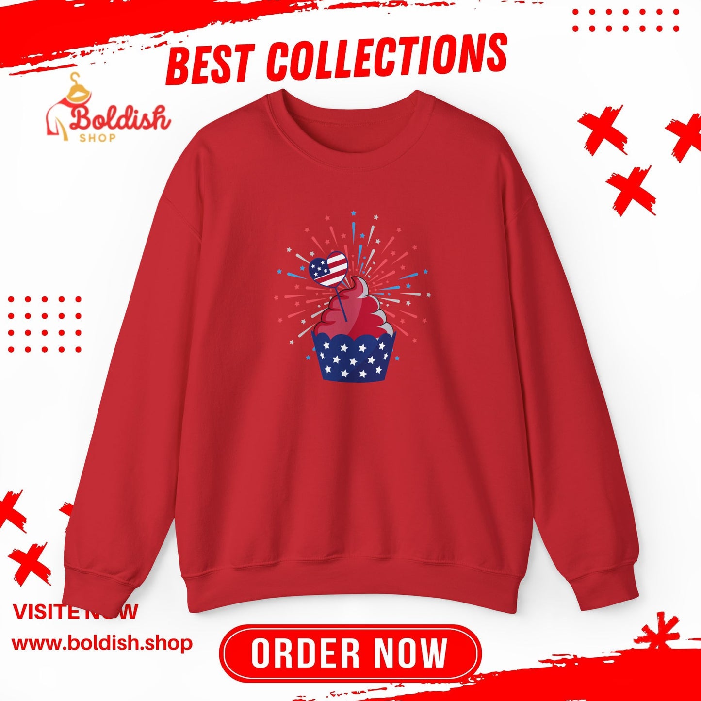 Patriotic Cupcake Sweatshirt