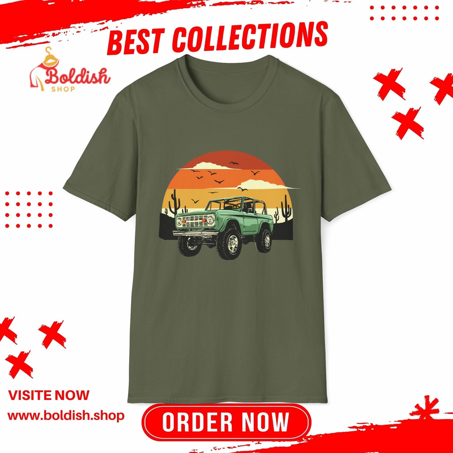 Vintage Adventure T-Shirt, Retro Car Tee, Unisex Graphic Shirt, Sunset Vibes Apparel, Perfect Gift for Road Trips