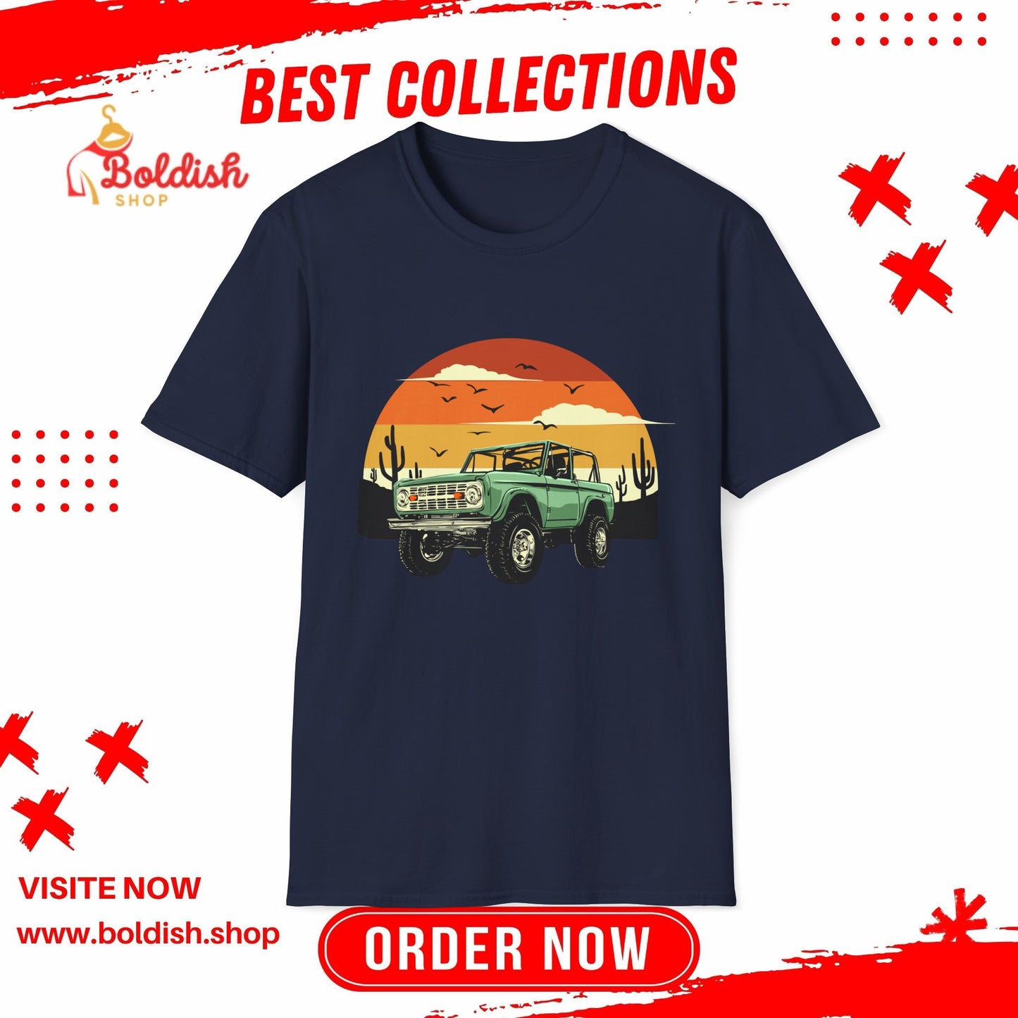 Vintage Adventure T-Shirt, Retro Car Tee, Unisex Graphic Shirt, Sunset Vibes Apparel, Perfect Gift for Road Trips