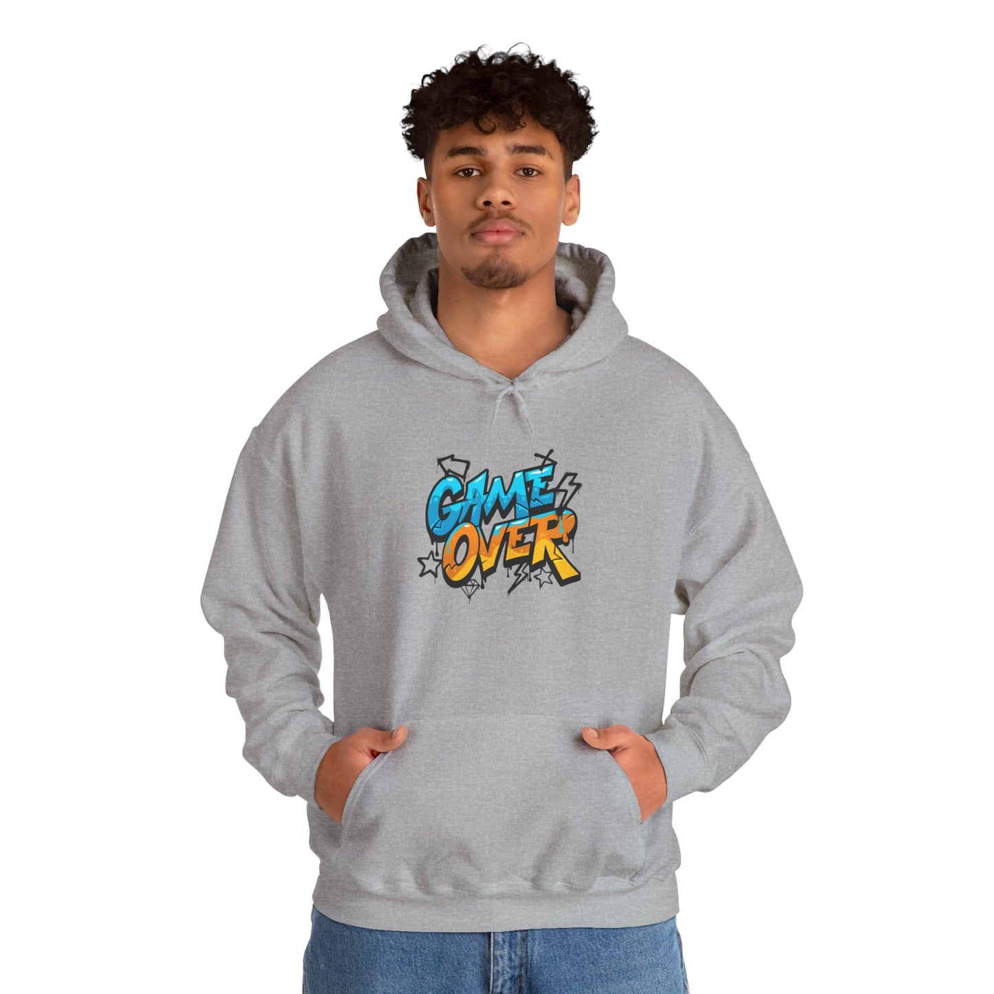 Game Over Unisex Hoodie - Soft Blend Sweatshirt for Gamers, Perfect Gift for Birthdays, Holidays, Casual Wear, Video Game Lovers