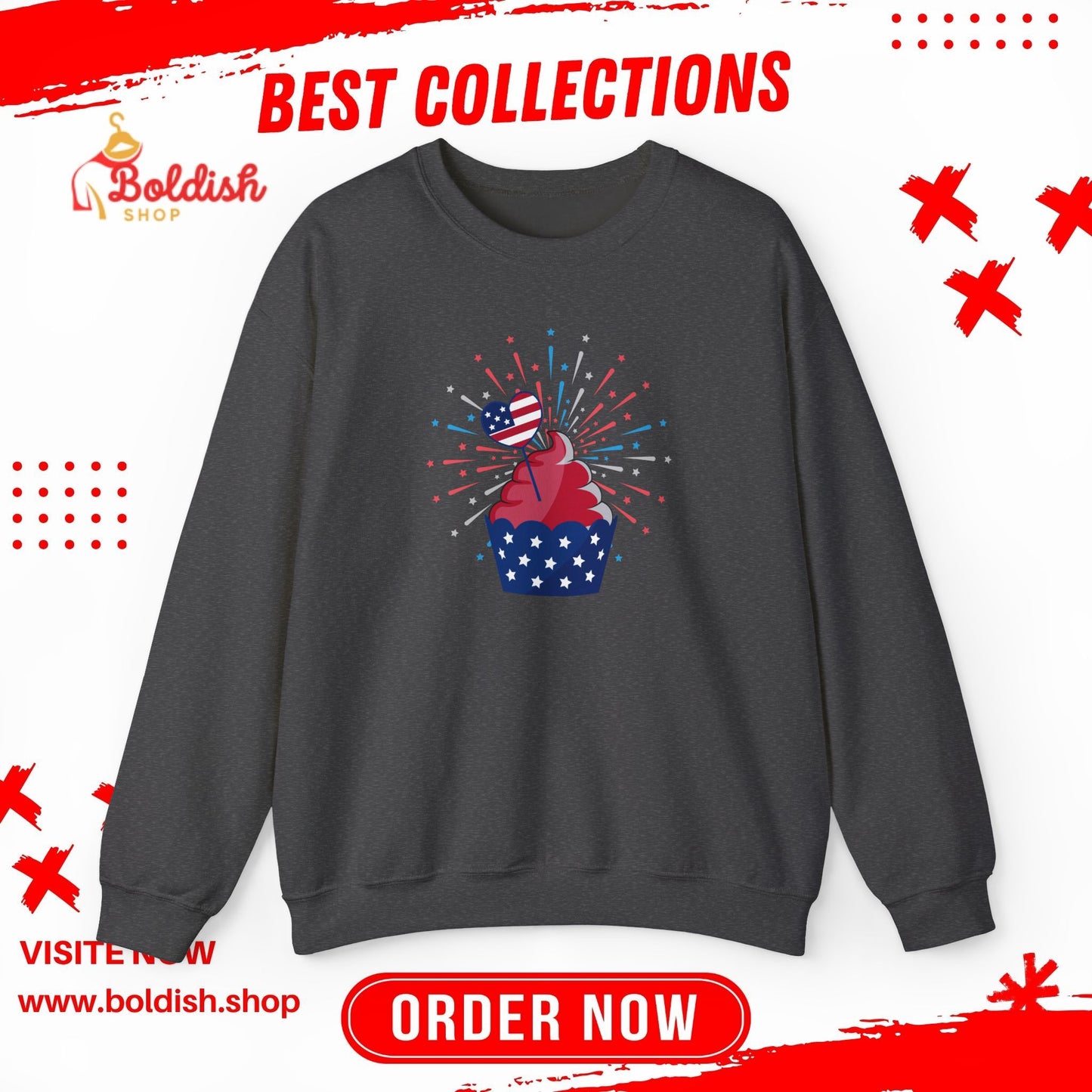 Patriotic Cupcake Sweatshirt