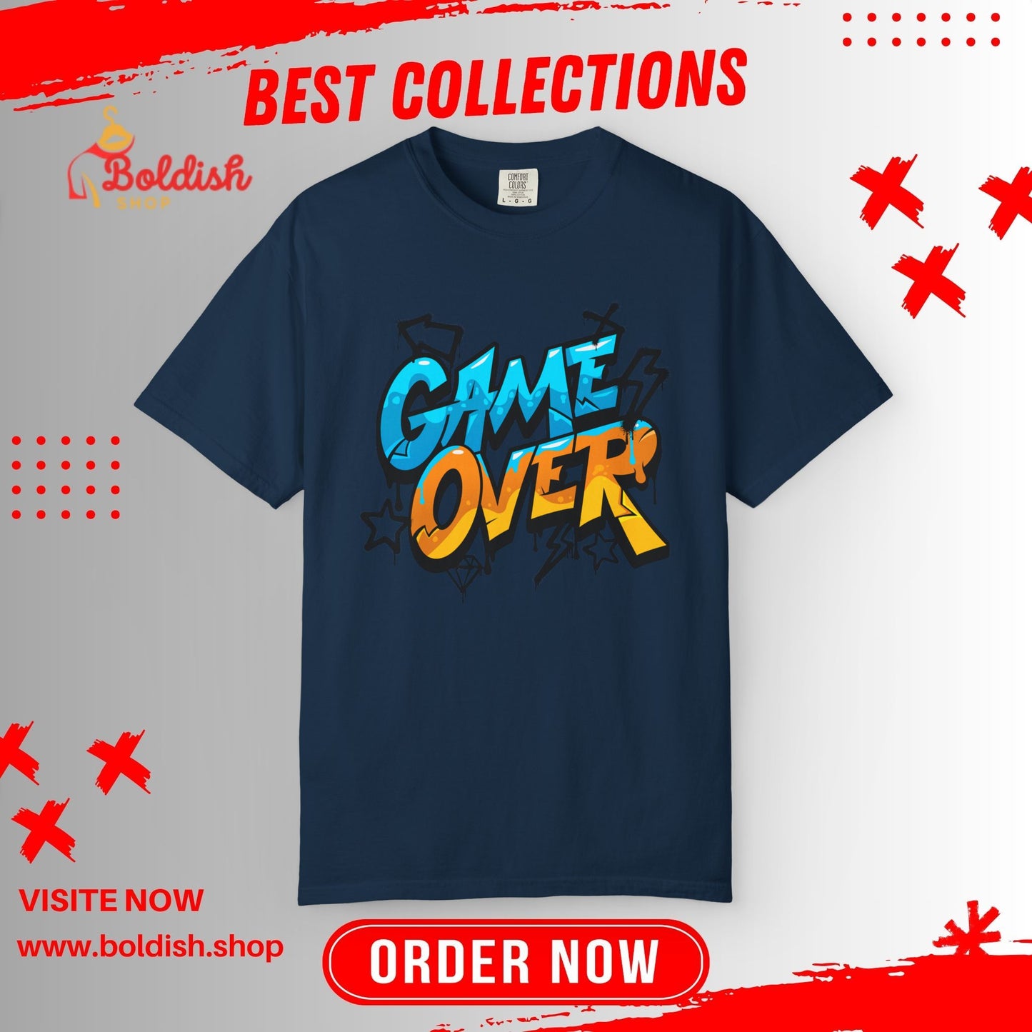 Game Over Unisex T-Shirt, Gaming Tee, Casual Wear, Gift for Gamers, Funny Graphic Shirt
