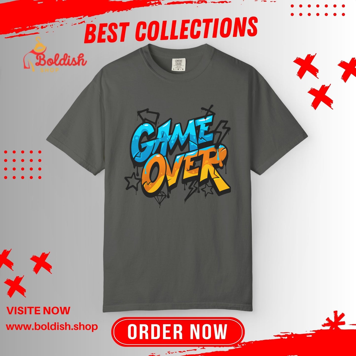 Game Over Unisex T-Shirt, Gaming Tee, Casual Wear, Gift for Gamers, Funny Graphic Shirt