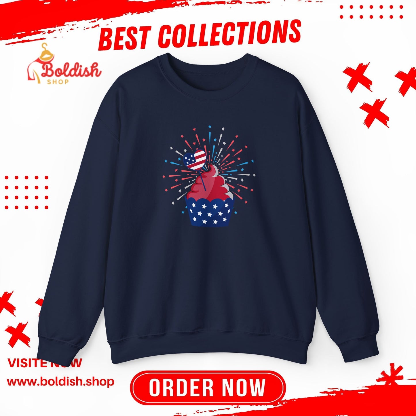 Patriotic Cupcake Sweatshirt