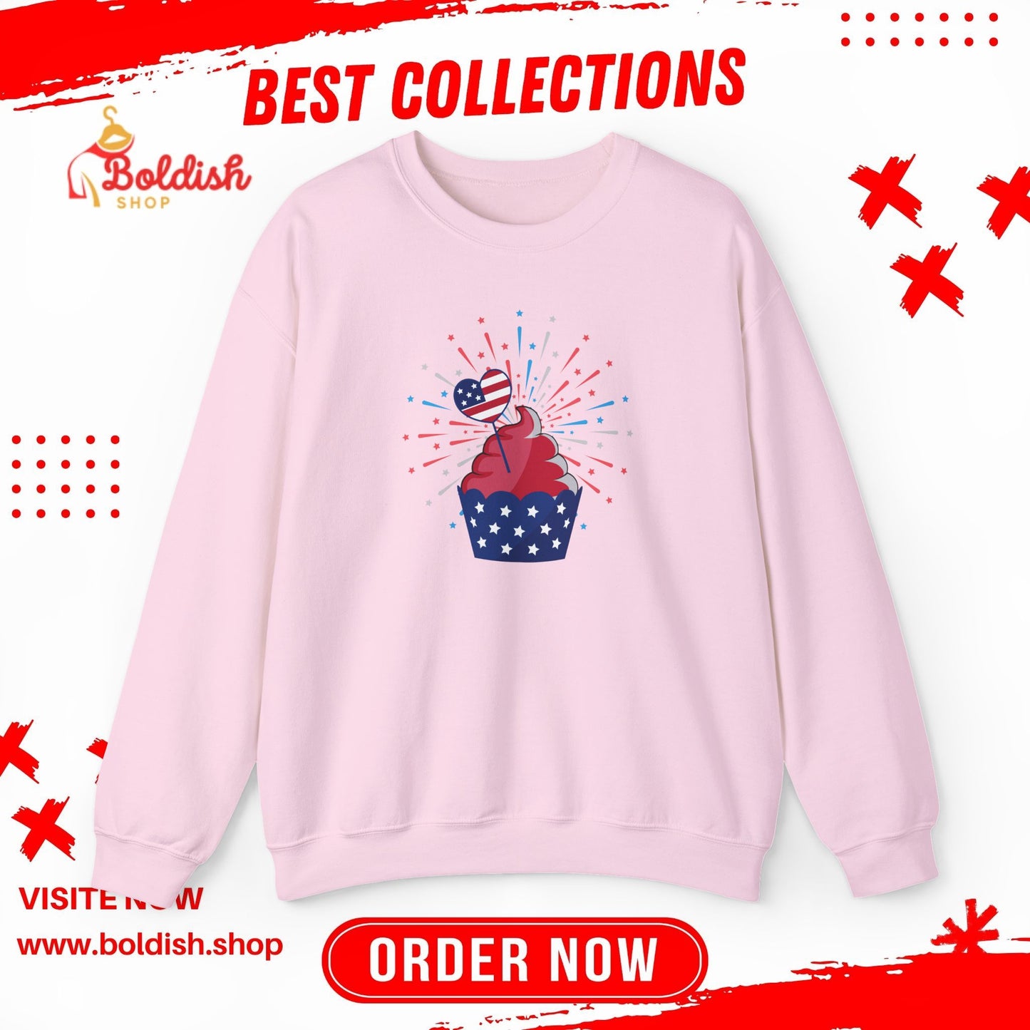 Patriotic Cupcake Sweatshirt