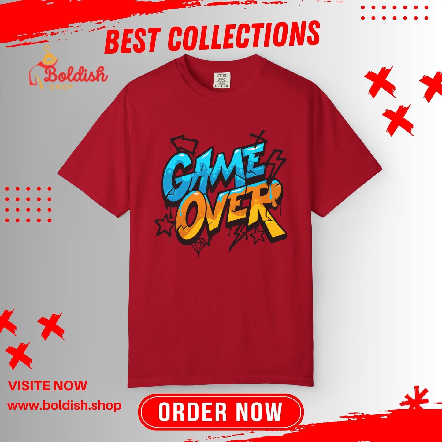 Game Over Unisex T-Shirt, Gaming Tee, Casual Wear, Gift for Gamers, Funny Graphic Shirt