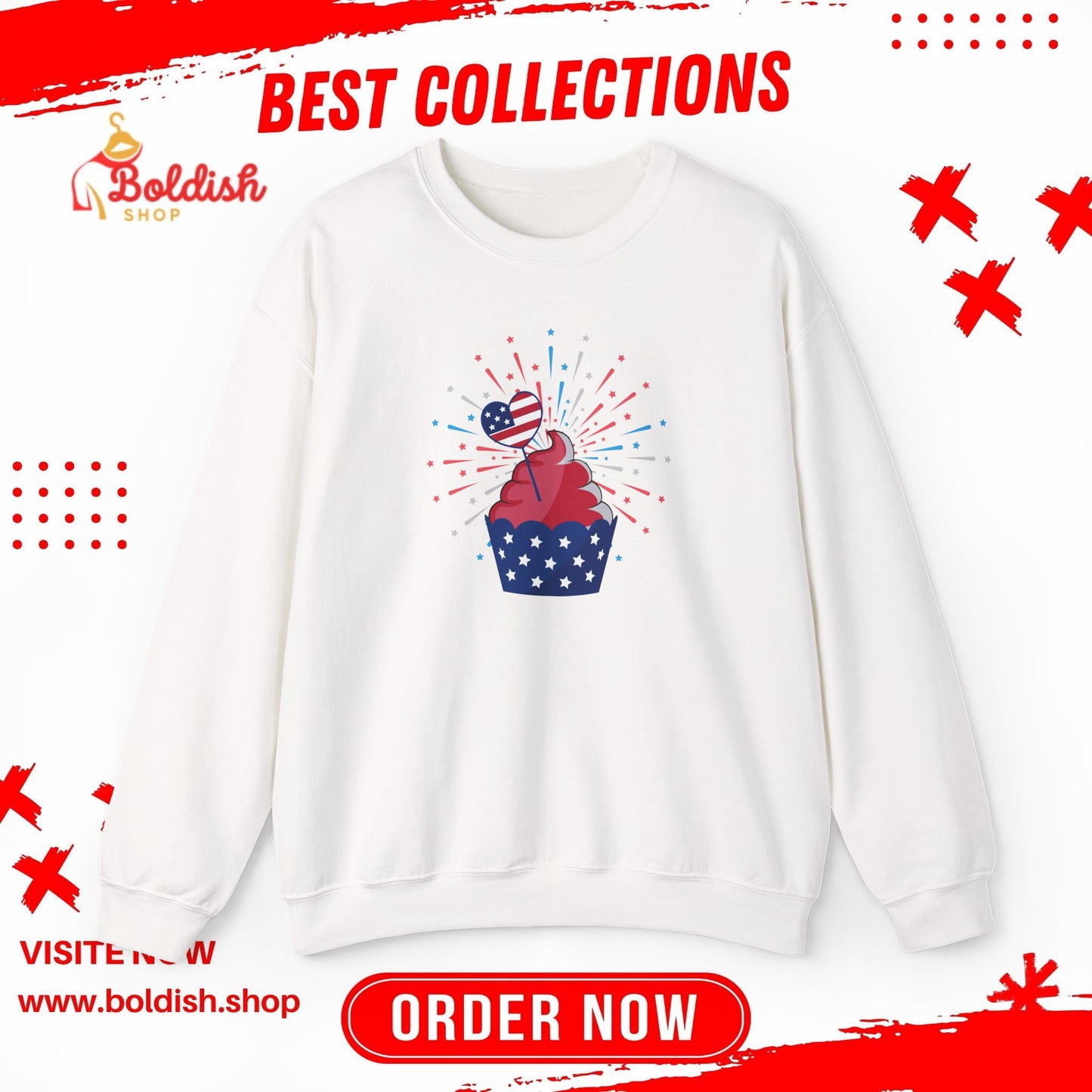 Patriotic Cupcake Sweatshirt