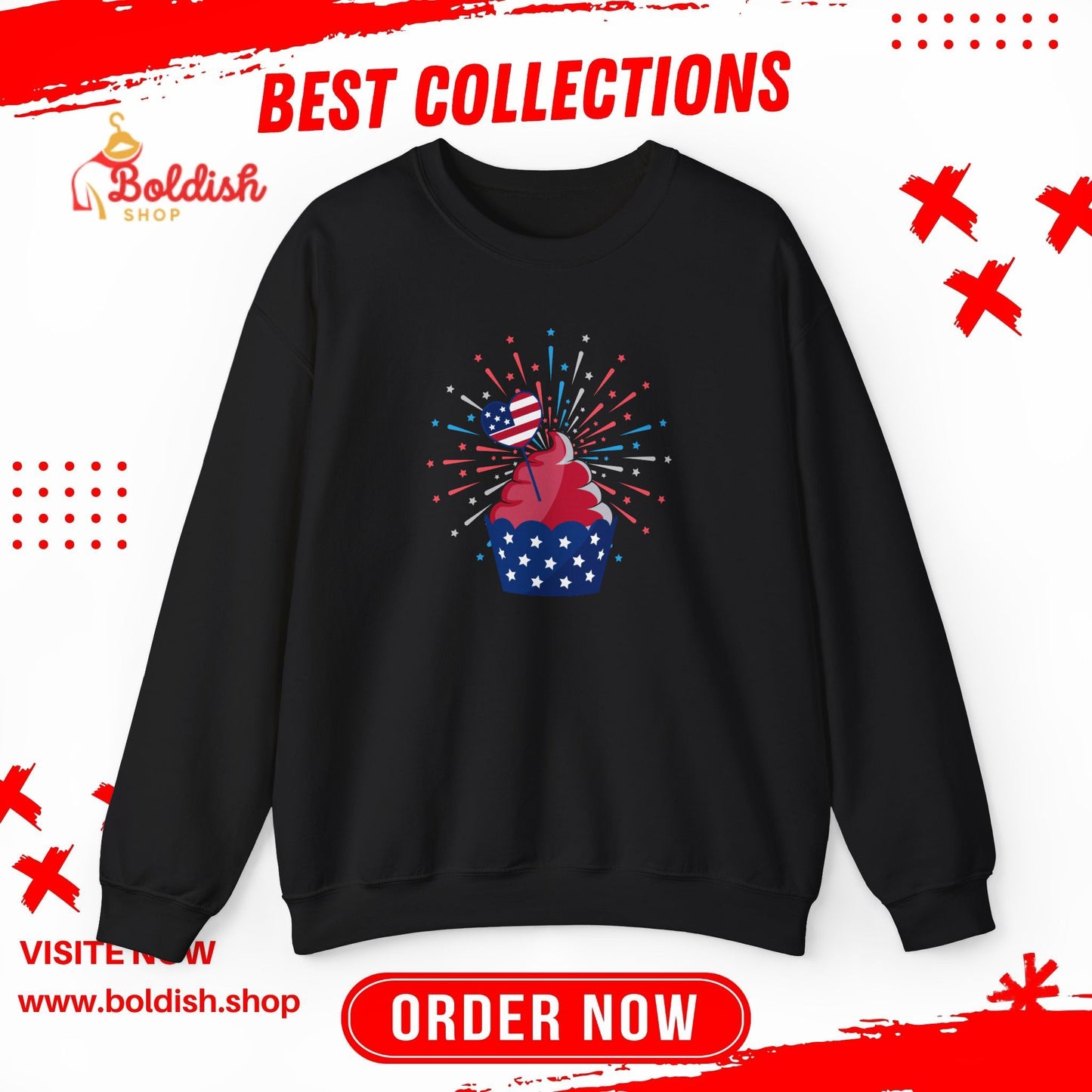 Patriotic Cupcake Sweatshirt
