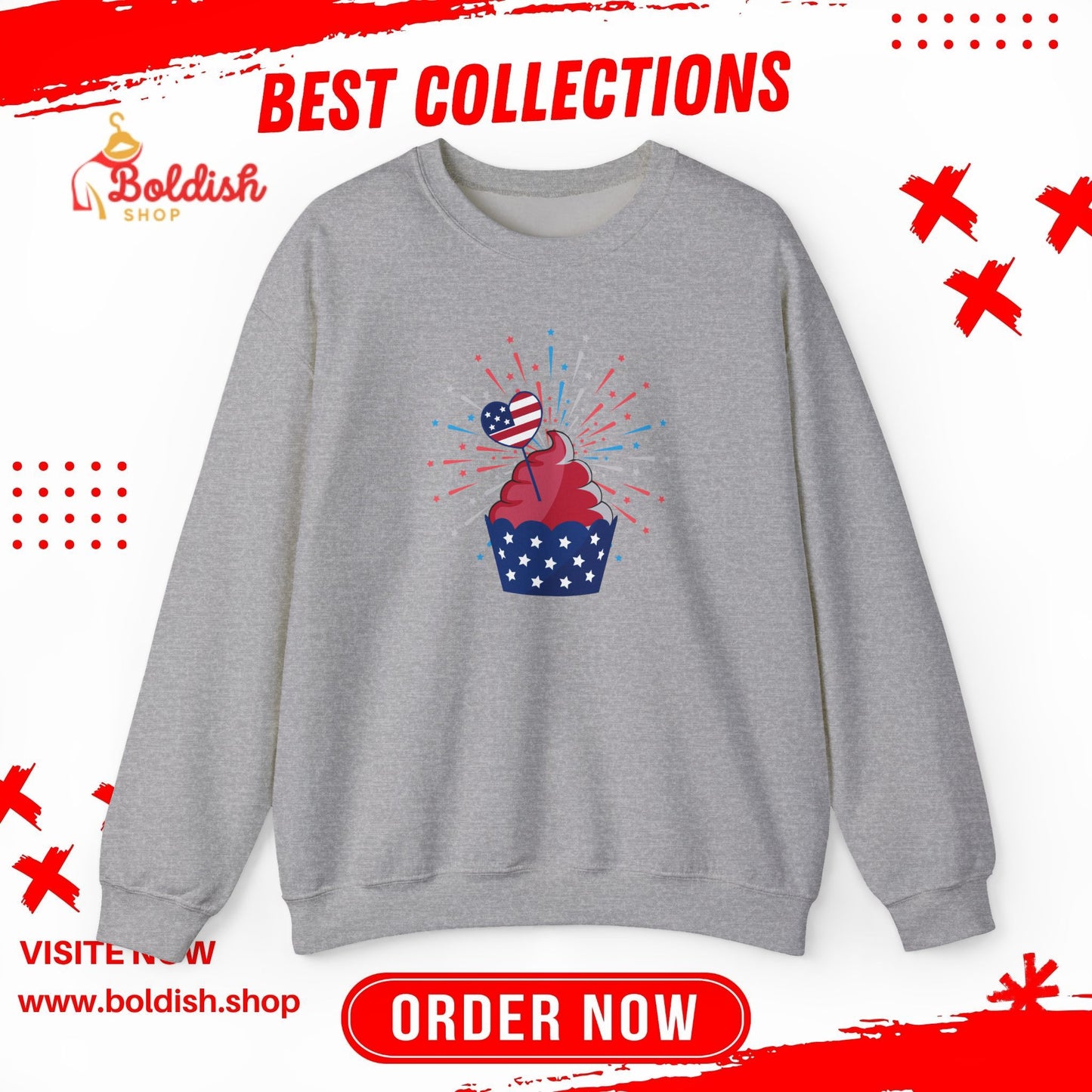Patriotic Cupcake Sweatshirt