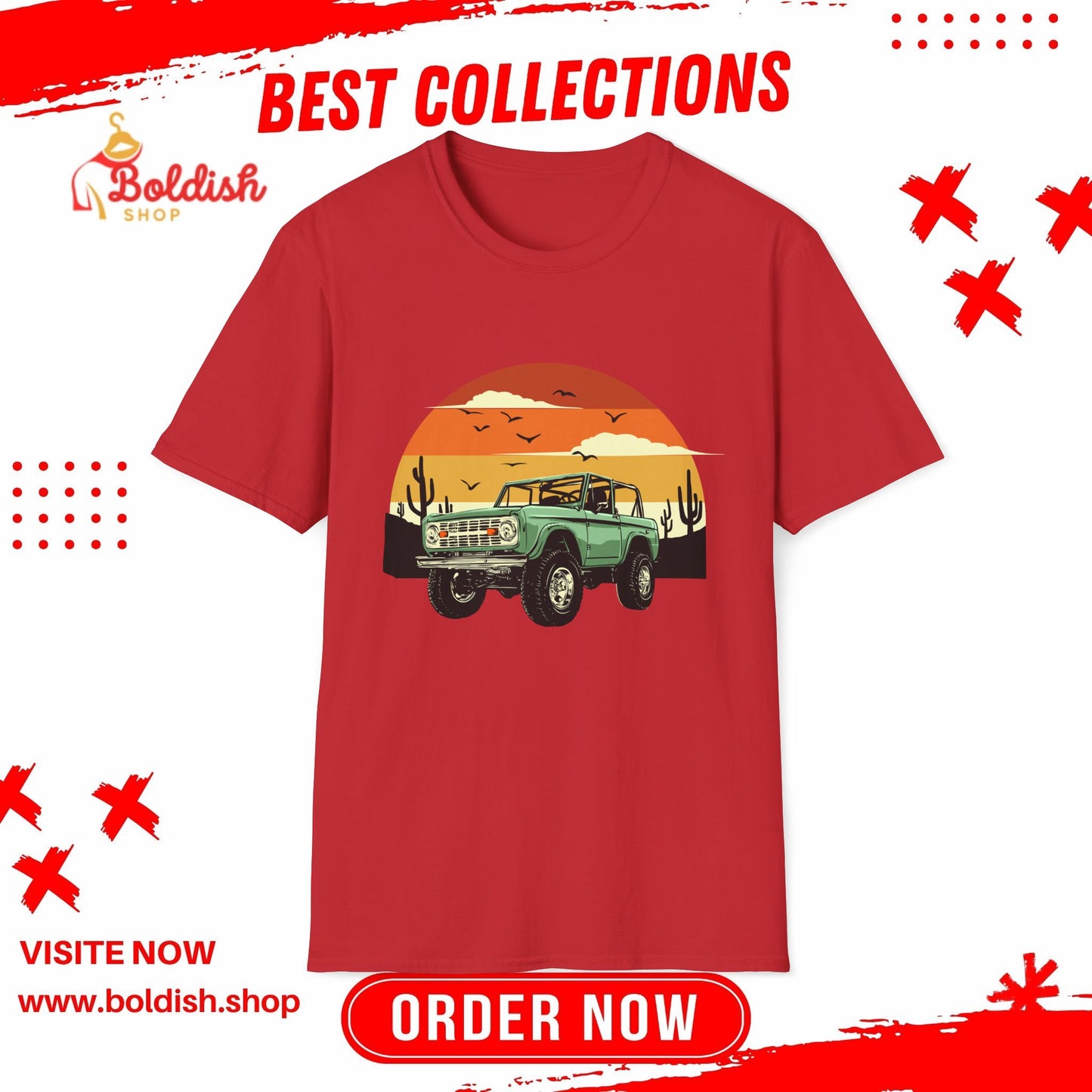 Vintage Adventure T-Shirt, Retro Car Tee, Unisex Graphic Shirt, Sunset Vibes Apparel, Perfect Gift for Road Trips