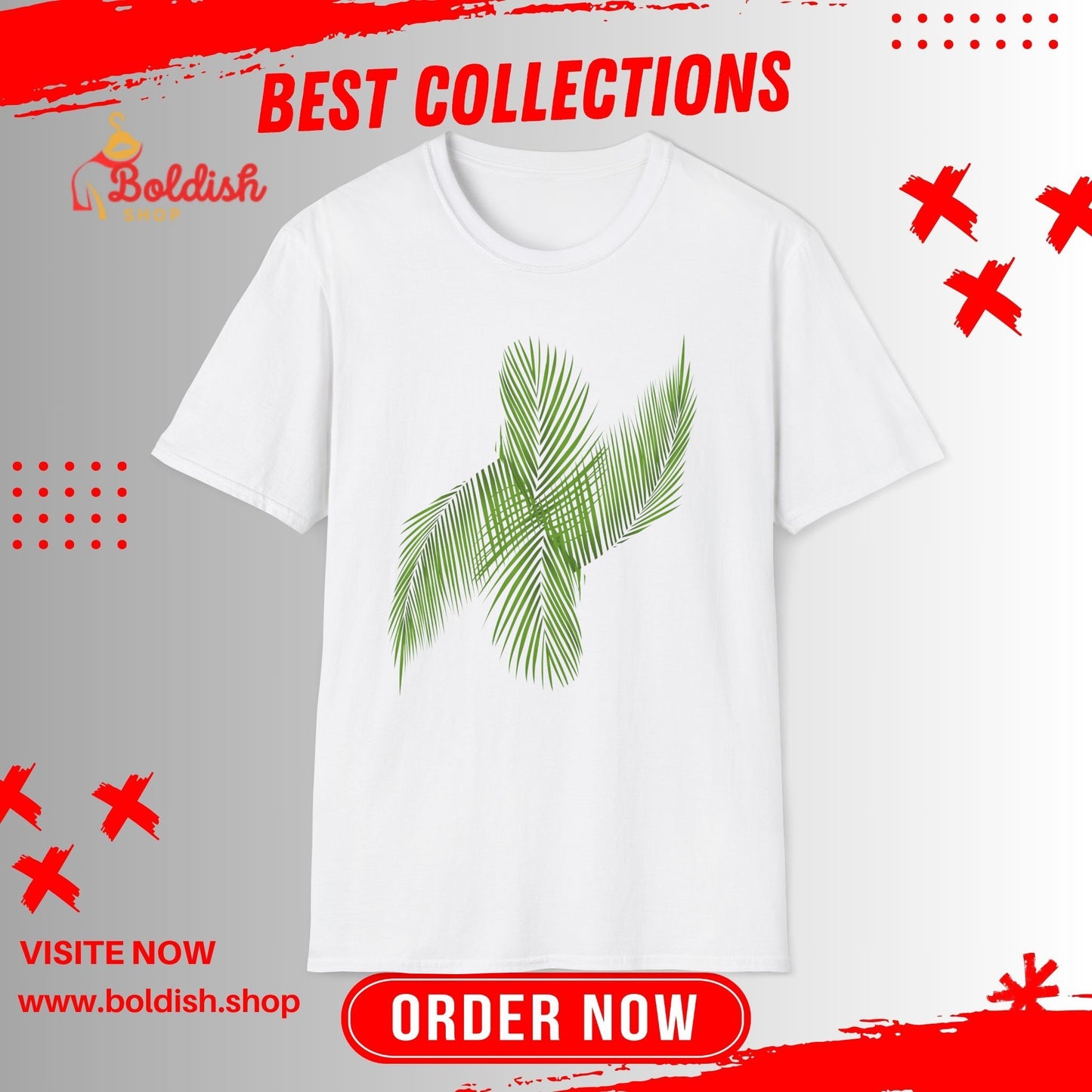 Tropical Palm Graphic T-Shirt, Nature Inspired Tee, Summer Fashion, Eco-Friendly Gift, Vacation Outfits, Casual Style